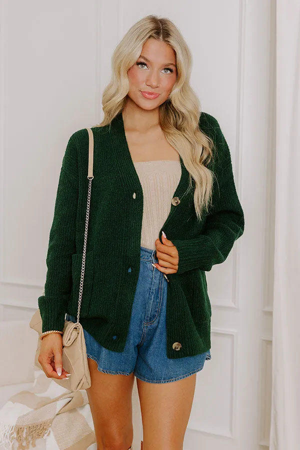 Cider Season Knit Cardigan in Hunter Green sold by Impressions product image thumbnail 5