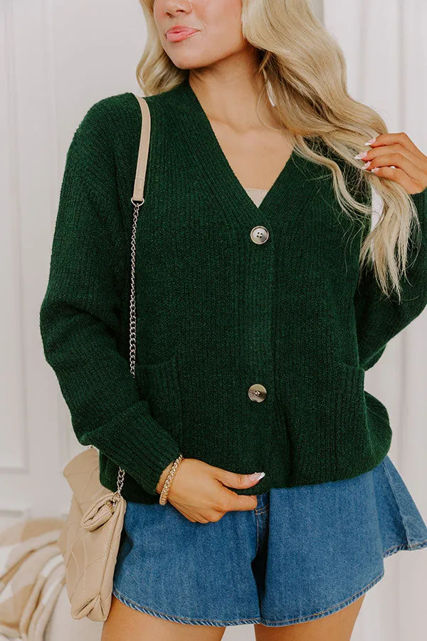 Cider Season Knit Cardigan in Hunter Green sold by Impressions product image thumbnail 2