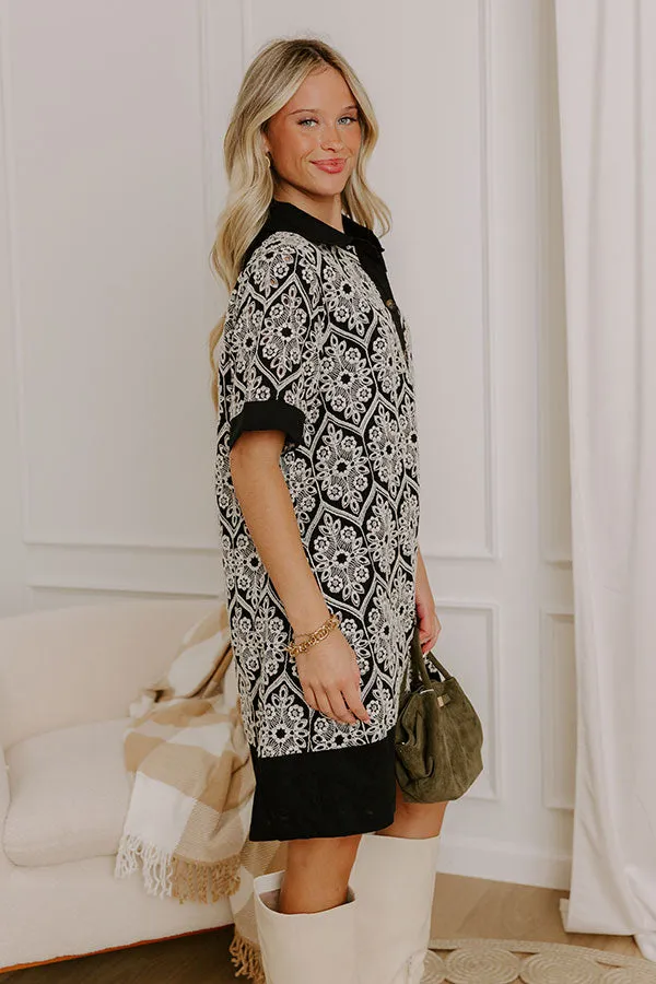 Brunch Plans Ready Eyelet Mini Dress in Black sold by Impressions product image thumbnail 4