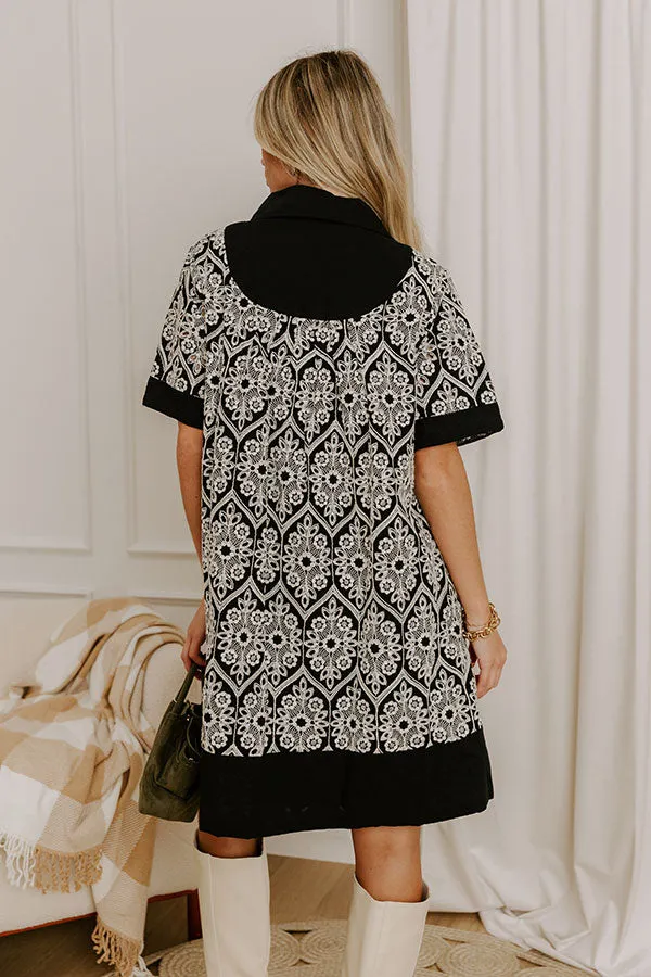 Brunch Plans Ready Eyelet Mini Dress in Black sold by Impressions product image thumbnail 5