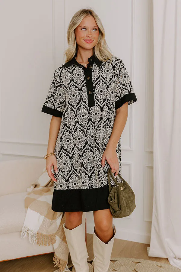 Brunch Plans Ready Eyelet Mini Dress in Black sold by Impressions product image thumbnail 2