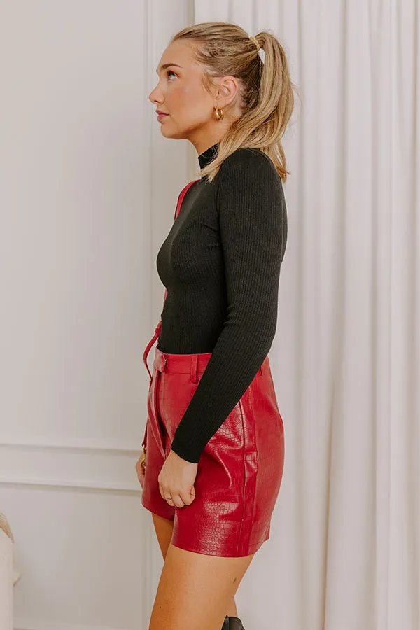 Simply Chic Ribbed Bodysuit in Black sold by Impressions product image thumbnail 3