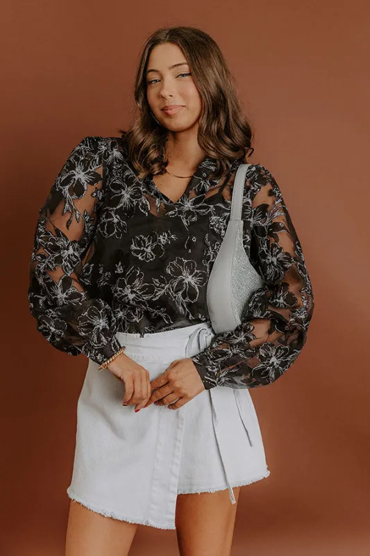 Simply Polished Organza Floral Top sold by Impressions
