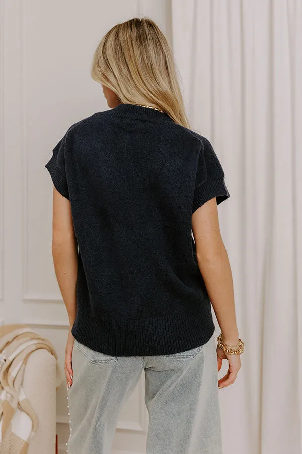 Hayride Cutie Knit Sweater Top in Navy sold by Impressions product image thumbnail 5