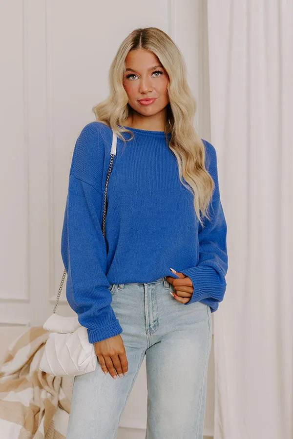 Sweet Lifestyle Knit Sweater in Ocean Blue sold by Impressions product image thumbnail 2