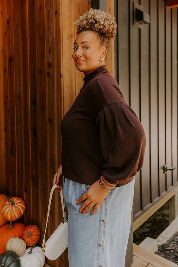 Sweet Energy Knit Top in Chestnut Curves sold by Impressions product image thumbnail 5