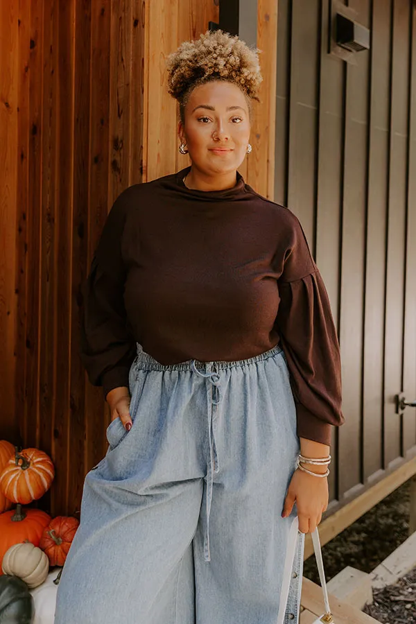 Sweet Energy Knit Top in Chestnut Curves sold by Impressions product image thumbnail 2