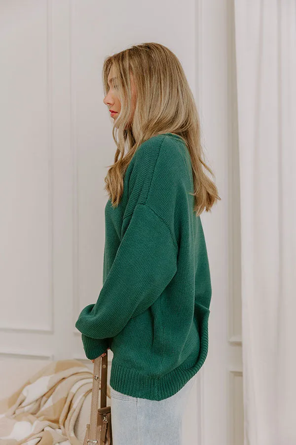 Sweet Lifestyle Knit Sweater in Hunter Green sold by Impressions product image thumbnail 4