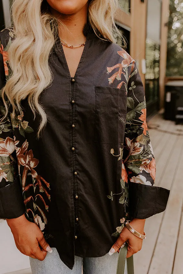 Uptown Poise Floral Top in Black sold by Impressions product image thumbnail 2