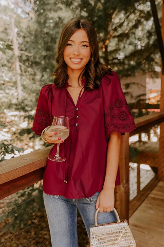 Uptown Allure Eyelet Top sold by Impressions