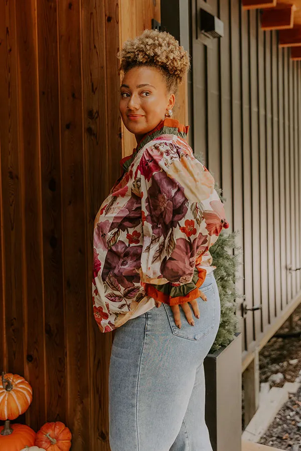 Autumn In Bloom Button Down Top Curves sold by Impressions product image thumbnail 5