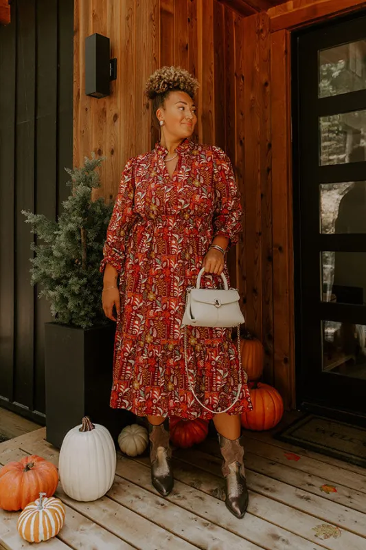 Blooming Keepsake Floral Midi Dress Curves sold by Impressions