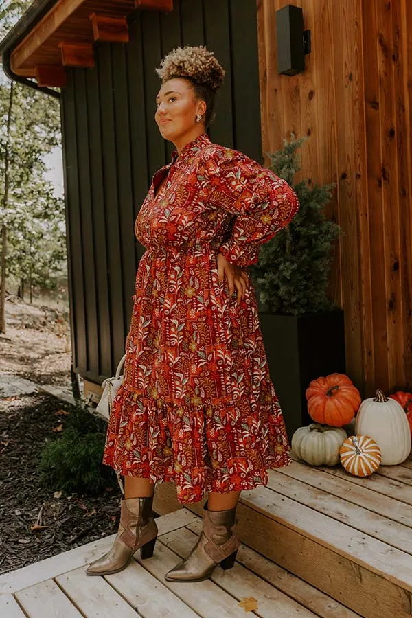 Blooming Keepsake Floral Midi Dress Curves sold by Impressions product image thumbnail 3