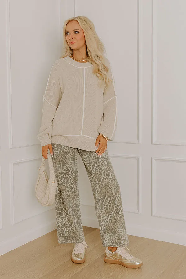 The Cozy Edit Knit Sweater in Oatmeal sold by Impressions product image thumbnail 2