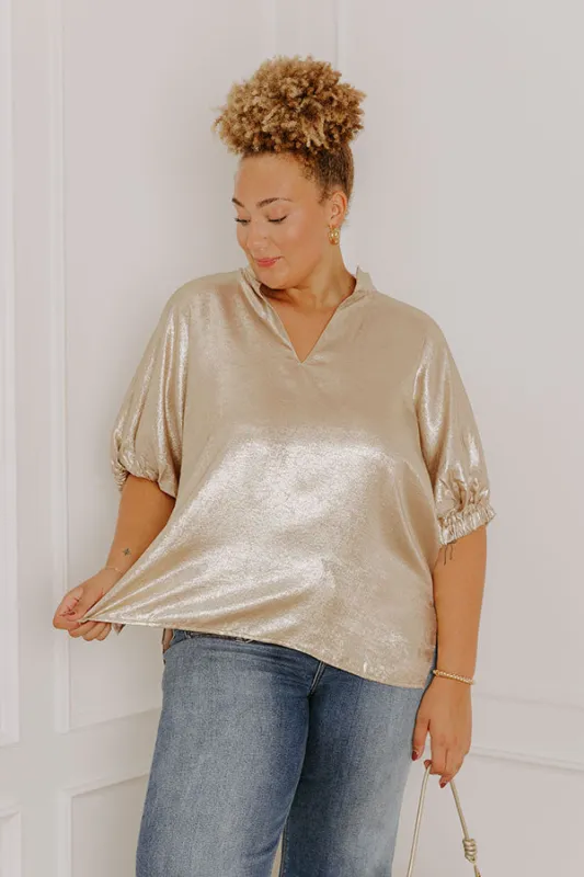 Golden Dream Metallic Top Curves sold by Impressions