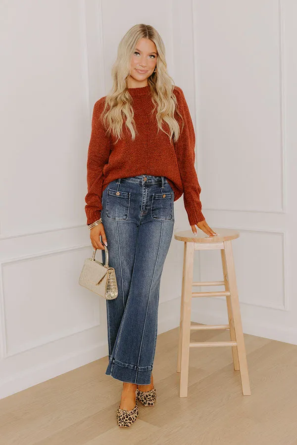 Modern Comfort Knit Sweater in Rust sold by Impressions