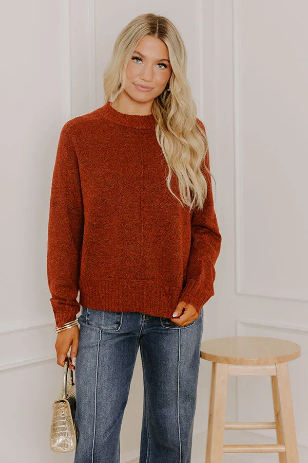 Modern Comfort Knit Sweater in Rust sold by Impressions product image thumbnail 3