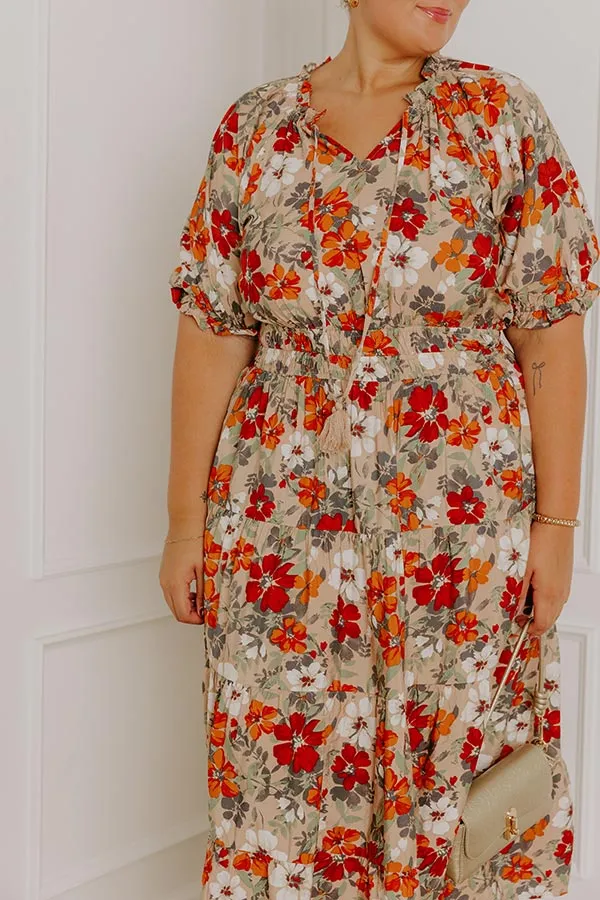 Harvest Charm Floral Midi Dress Curves sold by Impressions product image thumbnail 4