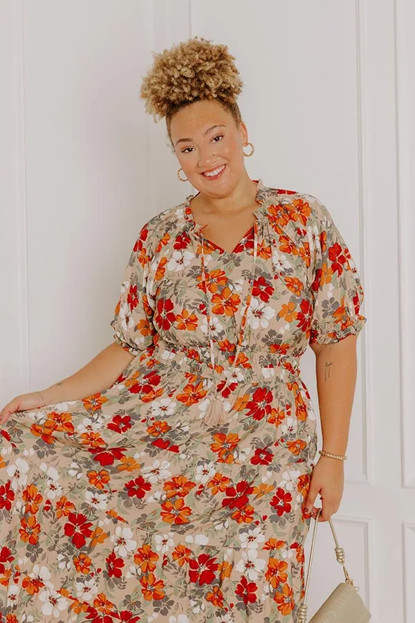 Harvest Charm Floral Midi Dress Curves sold by Impressions product image thumbnail 3