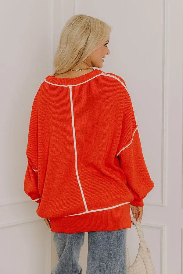 The Cozy Edit Knit Sweater in Scarlet sold by Impressions product image thumbnail 5