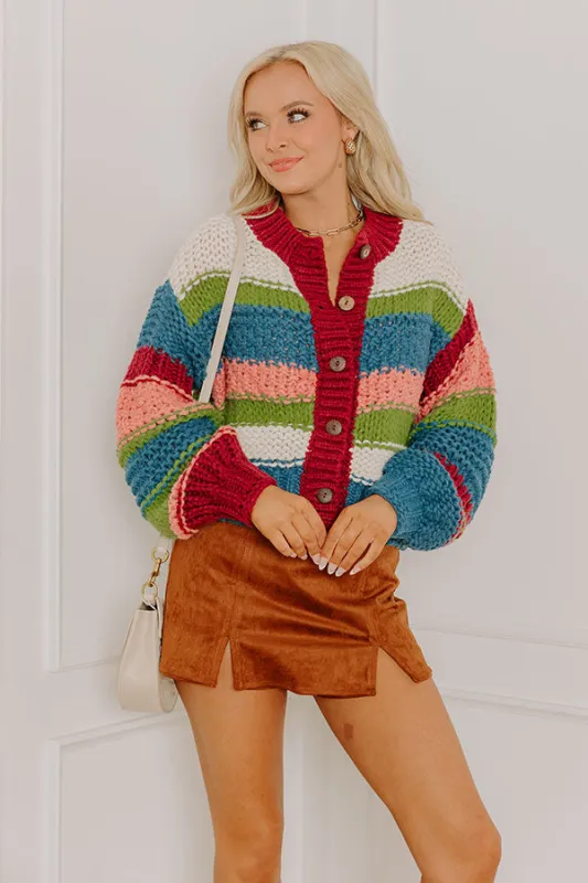 Cozy Retreat Stripe Knit Cardigan sold by Impressions