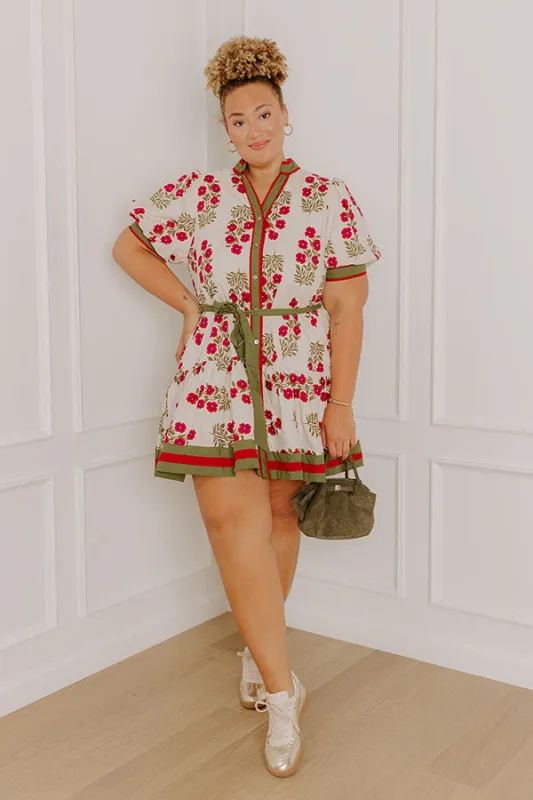 Polished Uptown Floral Mini Dress Curves sold by Impressions