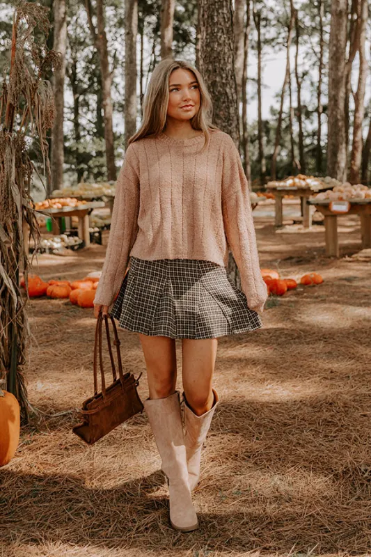 Sunday Snuggle Knit Sweater in Iced Mocha sold by Impressions