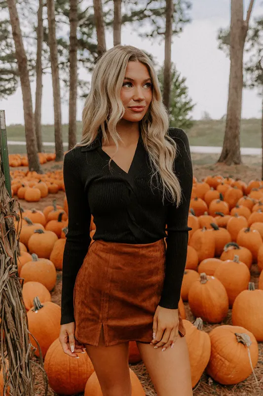 Madison Square Cutie Ribbed Top in Black sold by Impressions