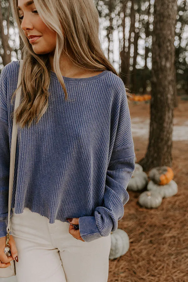 Morning Hike Waffle Knit Top in Riverside sold by Impressions product image thumbnail 4