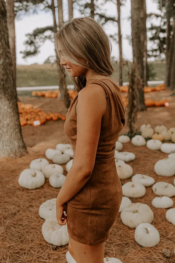 City Nights Faux Suede Asymmetrical Mini Dress sold by Impressions product image thumbnail 4