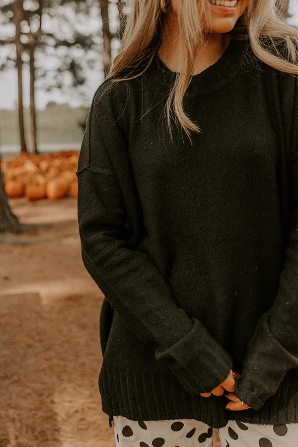 Cozy Embrace Oversized Knit Sweater in Black sold by Impressions product image thumbnail 4