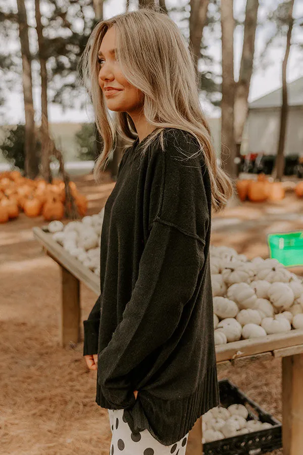 Cozy Embrace Oversized Knit Sweater in Black sold by Impressions product image thumbnail 5