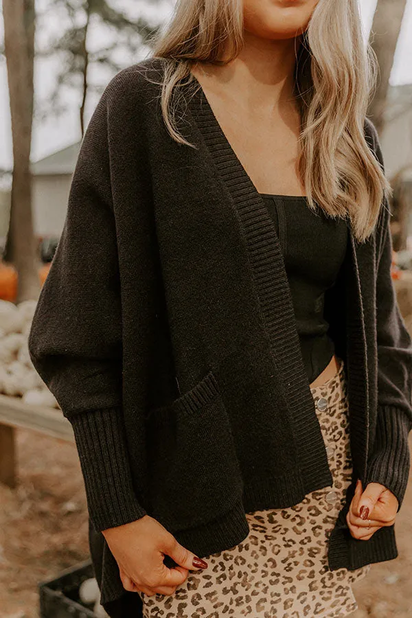 Cuddle Charm Oversized Knit Cardigan in Black sold by Impressions product image thumbnail 2