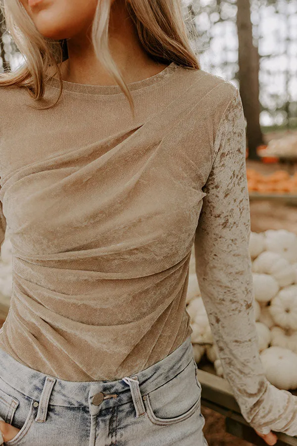 Sipping Pinot Crushed Velvet Bodysuit sold by Impressions product image thumbnail 2