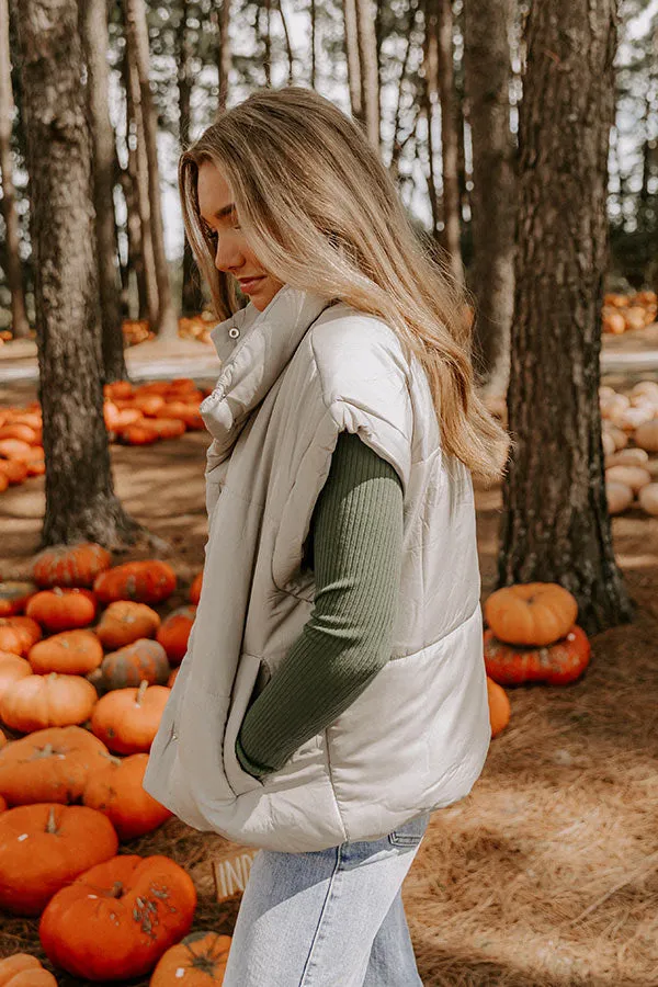 Brisk Stroll Puffer Vest in Stone sold by Impressions product image thumbnail 3