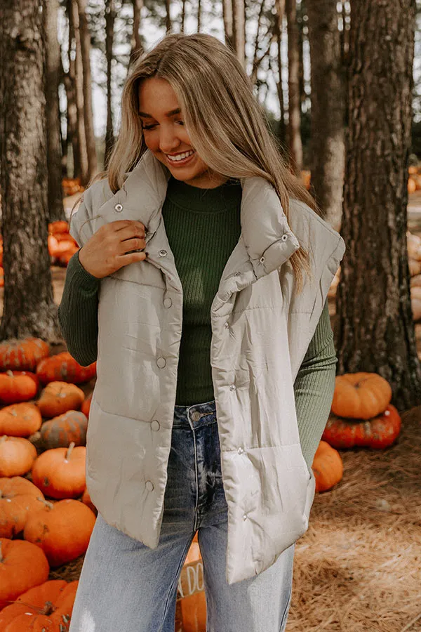 Brisk Stroll Puffer Vest in Stone sold by Impressions product image thumbnail 4