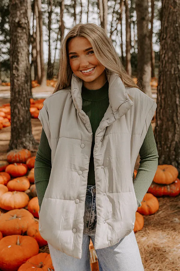 Brisk Stroll Puffer Vest in Stone sold by Impressions product image thumbnail 2