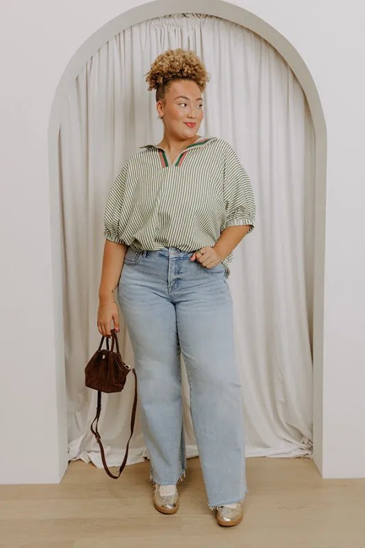 RISEN Calliope Low-Rise Wide Leg Jeans Curves sold by Impressions