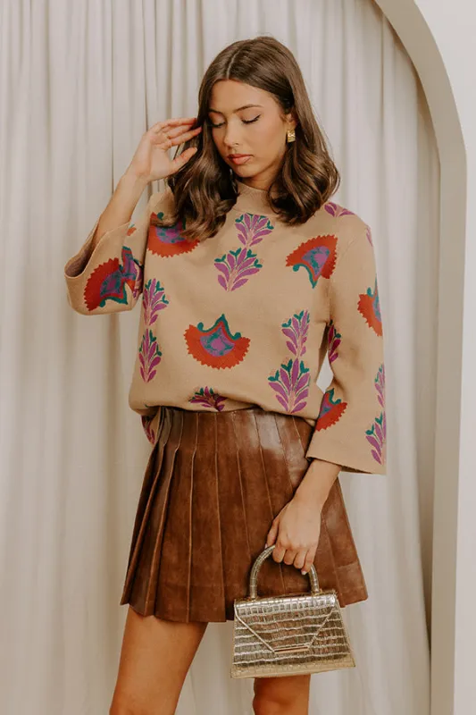 Autumn Charm Floral Sweater Top sold by Impressions