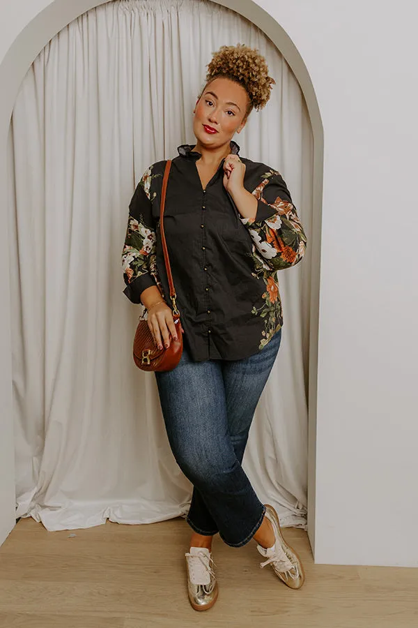 Uptown Poise Floral Top in Black Curves sold by Impressions product image thumbnail 2