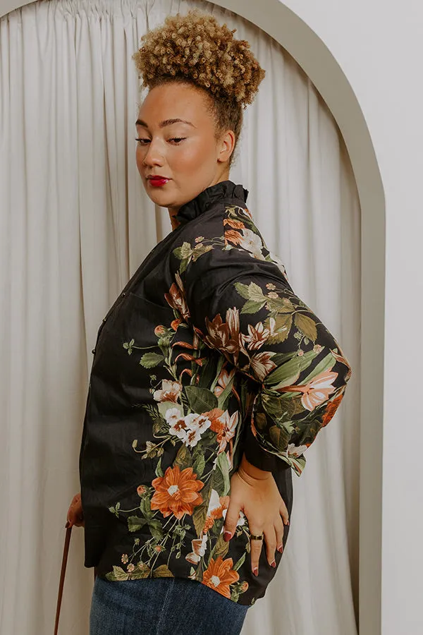 Uptown Poise Floral Top in Black Curves sold by Impressions product image thumbnail 3