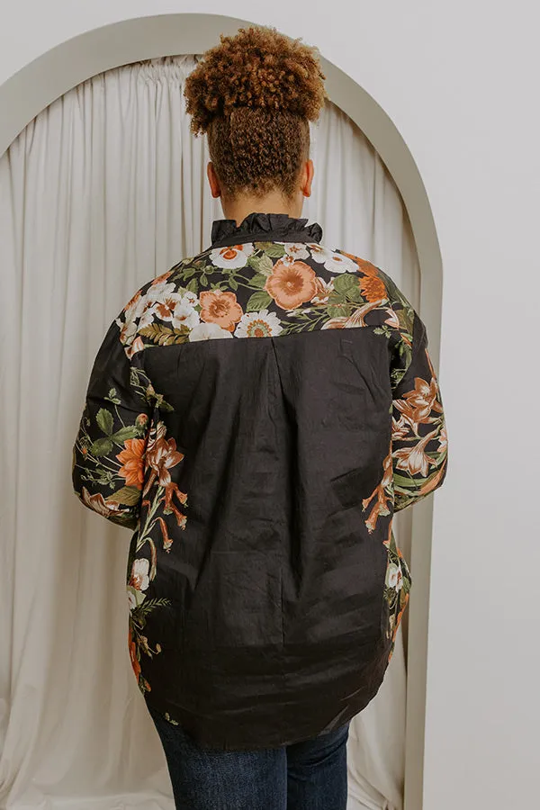 Uptown Poise Floral Top in Black Curves sold by Impressions product image thumbnail 4