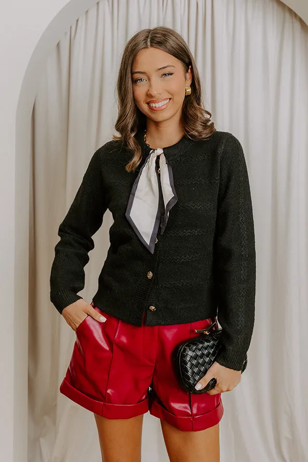 Uptown Charm Knit Cardigan in Black sold by Impressions product image thumbnail 5