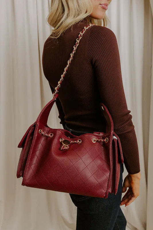 Willow Faux Leather Hobo Bag in Wine sold by Impressions