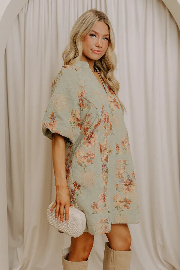 Champagne Whisper Floral Jacquard Mini Dress sold by Impressions product image thumbnail 5