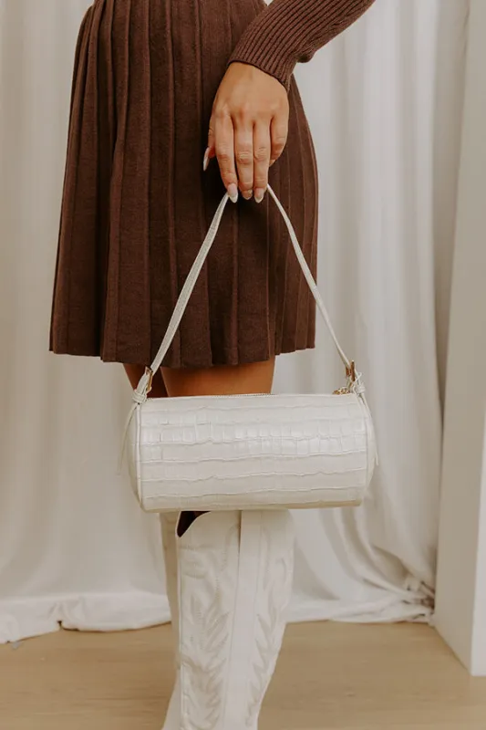 Rachel Faux Leather Purse in Ivory sold by Impressions