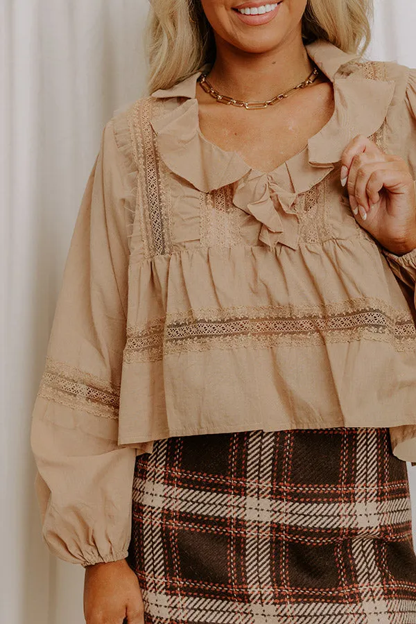 Feeling Lighthearted Lace Top in Iced Latte sold by Impressions product image thumbnail 2