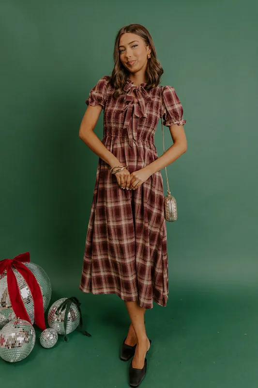 Pumpkin Patch Perfect Plaid Midi Dress sold by Impressions