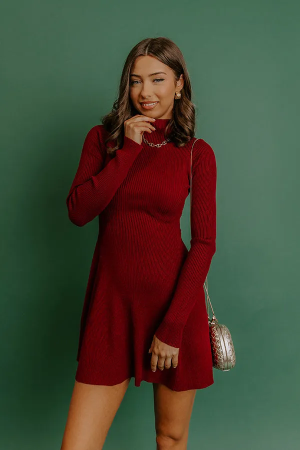 When I See You Mini Dress In Wine sold by Impressions product image thumbnail 2