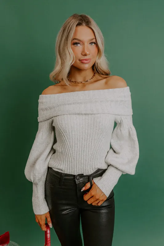 Fifth and Fall Off Shoulder Knit Sweater Top sold by Impressions
